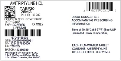 Label (70756 202 12 Amitriptyline HCl 25mg 67046 1669 30)
